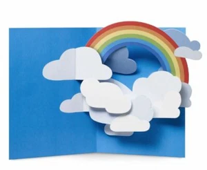 Pop-up card birthday card blank card notecard Rainbow Sky Pop-Up greeting card - Picture 1 of 4