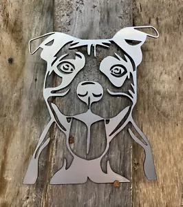 STAFFORDSHIRE BULL TERRIER PERRO PERSONAL ACERO PARED ARTE HOGAR JARDÍN DECORACIÓN REGALO 2 - Imagen 1 de 2