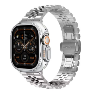 Twarde etui ochronne + pasek do Apple Watch Ultra 2 Band 44/45/46/49mm Metalowa pokrywa - Zdjęcie 1 z 14
