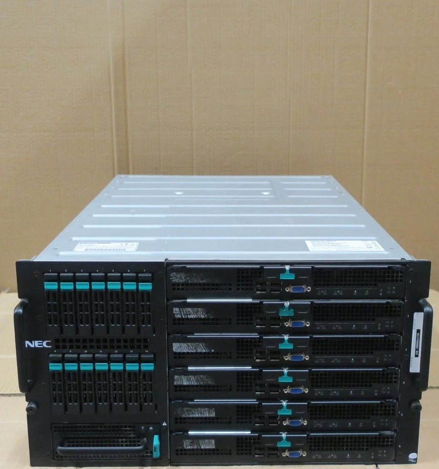 NEC Flex Power MFSYS25 6x Express 5800 Blades 12x X5560 2.8GHz 144GB 6x 300G 10K - Image 1 of 2