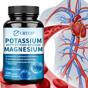 Potassium + Magnesium - Nervous System Health, Cardiovascular, Heart Function - Picture 1 of 13