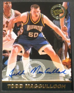 Pase de prensa Todd MacCulloch 1999 SE autógrafo novato Washington Huskies Nets - Imagen 1 de 2