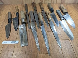Cuchillo de cocina de chef japonés vintage Japón HOCHO JJ593 DAÑADO ROTO - Imagen 1 de 18