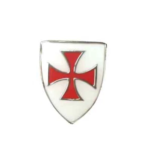 Broche grande con caja de regalo de las noches masónicas de la orden templaria - Imagen 1 de 2