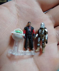 RARE 3 Pcs STAR WARS Micro Galaxy Squadron Mini Figures Mandalorian / Baby Yoda - Picture 1 of 1