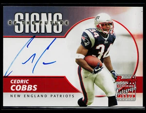 Cedric Cobbs 2004 Bowman SF-CC Signs of Future Autograph New England Patriots - Picture 1 of 2