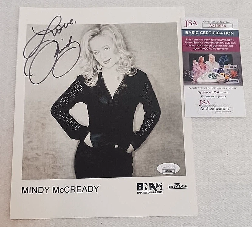 MINDY MCCREADY Autographed Signed 8x10 Promo Photo JSA COA Country Music BMG - Image 1 of 1