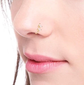 Fake Nose Ring, Septum Studs, Nose Cuffs, Clip on Lip, Ear Hoop Non-Pierced J... - Picture 1 of 1