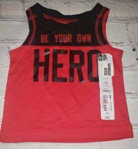 NWT Okie Dokie Baby Boys Be Your Own Hero Muscle Tank Top Size Newborn