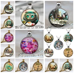 Mad Hatter Unbirthday Tea Party Wonderland Rabbit Pendant Necklace Free Gift Bag - Picture 1 of 32