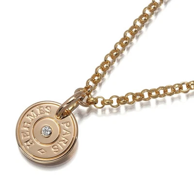 Auténtico Collar HERMES Diamante Clou de Selle Oro Amarillo 18K 750  Foto 1 de 4