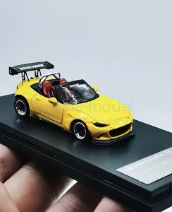 SW 1:64 Scala Giallo Miata MX5 Pandem Roadster Sport Diecast Display Giocattolo Regalo - Foto 1 di 11