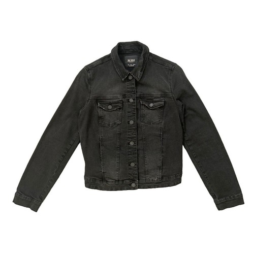 VETEMENTS Zara Trafaluc Giacca Donna Nera Cropped Denim Elasticizzata Bottoni Tasche Frontali L