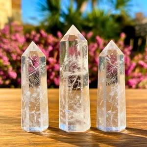 Klar Quarz Kristall Turm Energie Reinigung Obelisk für Schreibtisch Ecke Wohndeko - Bild 1 von 4