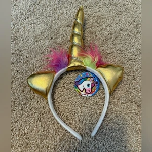 Cerchietto unicorno oro con accenti colorati nuovo con etichetta - Foto 1 di 4
