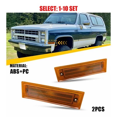 Front Side Marker Light Housings Amber For GMC Jimmy Suburban R1500 81-91 2-20x - Image 1 of 4