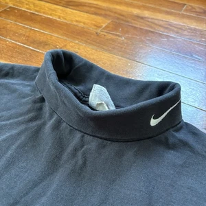 Vintage Nike Mock Neck Shirt Herren XL Schwarz Langarm Baumwolle USA 90s - Bild 1 von 6