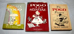 Pogo Comics Hardcover Book Lot of 3 all 1977 First Printings Potluck A La Sundae - Picture 1 of 5