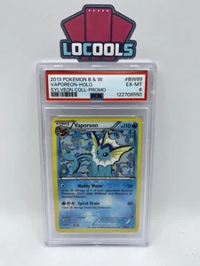2013 POKEMON BLACK STAR PROMO VAPOREON #BW89 HOLO FOIL PSA 6 Ex Mt - Foto 1 di 2
