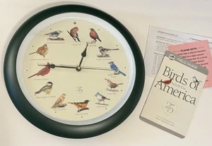 Singing Bird Clock 13" 25th Anniversary  Birds Of North America - Picture 1 of 3