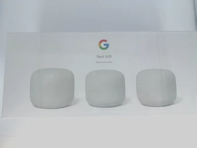 Google Nest Wifi Router + 2 Points (3‑Pack) – AC2200 + AC1200 Mesh Wi‑Fi System - Image 1 of 4