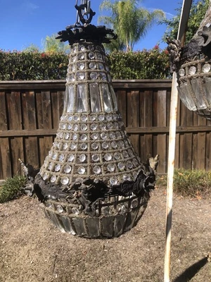 Antique French crystal Bronze chandelier - Image 1 of 4