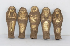 5 EINZIGARTIGE PHARAONISCHE HANDGEFERTIGTE ALTE ÄGYPTISCHE Uhabties Shabti Grabstatuen (BO) - Bild 1 von 6