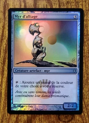 MTG FRENCH FOIL Alloy Myr - New Phyrexia Magic the Gathering Card #129 - Image 1 of 2