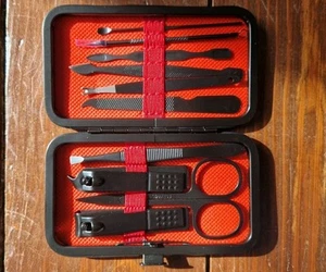 Set de cuidado de uñas estuche de manicura 10 piezas con tijeras de uñas nuevo - Imagen 1 de 11
