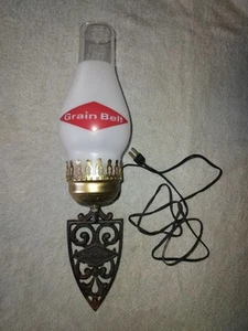 Vintage Grain Belt Beer Light Cast Iron Trivet Sconce Lamp / Works - Picture 1 of 8