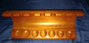 CRISTOM ITALIA WOODEN 7 PIPE HOLDER REST STAND MID CENTURY VERY NICE 13.5 X 5.5" - Picture 1 of 8