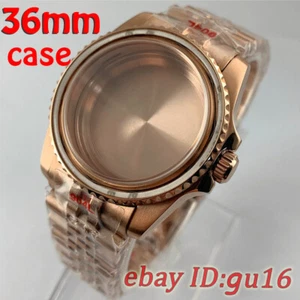 36mm Uhrengehäuse Roségold passend für NH34 NH35 NH36 ETA2836 2824 PT5000 Miyota8215 821A - Bild 1 von 14