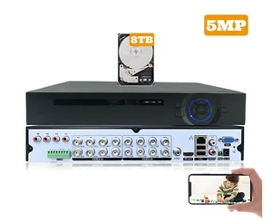 Evertech 16 Channel H.265 5MP CCTV Security Digital Video Recorder 8TB HDD - Picture 1 of 9