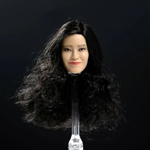 1/6 Asian Girl Curly Black Hair Head Sculpt Fit 12'' Female Action Figure toys - Picture 1 of 12