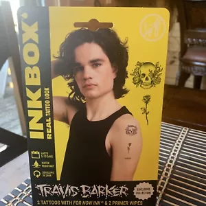 InkBox Temporary Tattoos Travis Barker Exclusive Collection Rose Skull 5-10 Days - Picture 1 of 2