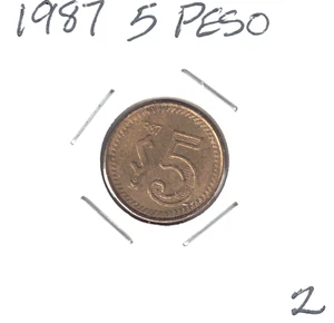 1987 Mexico 5 Peso coin. U grade from the Hi-Res scans. (#2) - Picture 1 of 2