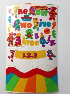 Vtg RARE Scrapbooking Stickers 1983 SANDYLION Numbers Letters Bears Puppy Dog - Picture 1 of 3