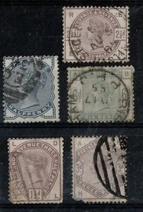 GB QV 1884 lilac & green stamps to 6d GU on small card c$$$ i012 - Picture 1 of 1