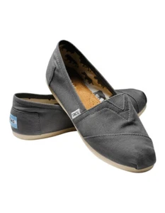 TOMS Women's Alpargata Classic Ash Canvas Sneaker Shoes Espadrilles - Grey - Picture 1 of 5