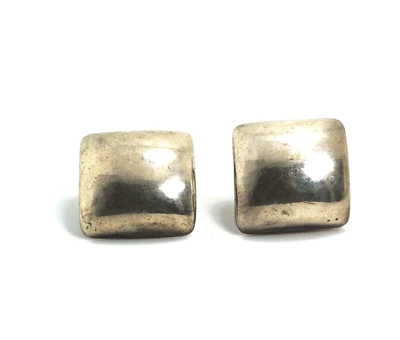 Vintage Bayanihan Sterling Silver Modernist Clip On Earrings - Image 1 of 4