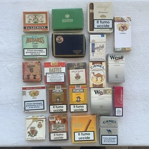 Lotto 21 Pacchetti Sigarette Vuoti ED.LAURENS/SALEM/CAMEL/WEST/MEMPHIS retro #34 - Foto 1 di 15