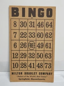 Older BINGO CARD (Milton Bradley Company) - Picture 1 of 2