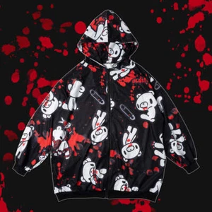 NEW ACDC Rag - Gloomy Bear Dark Gloomy Oversized Zip Up Hoodie - Picture 1 of 6