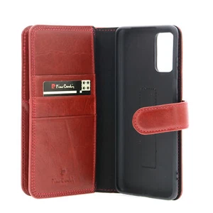 Pierre Cardin Genuine Leather Book Case for Samsung Galaxy S20+ - Red - Picture 1 of 4