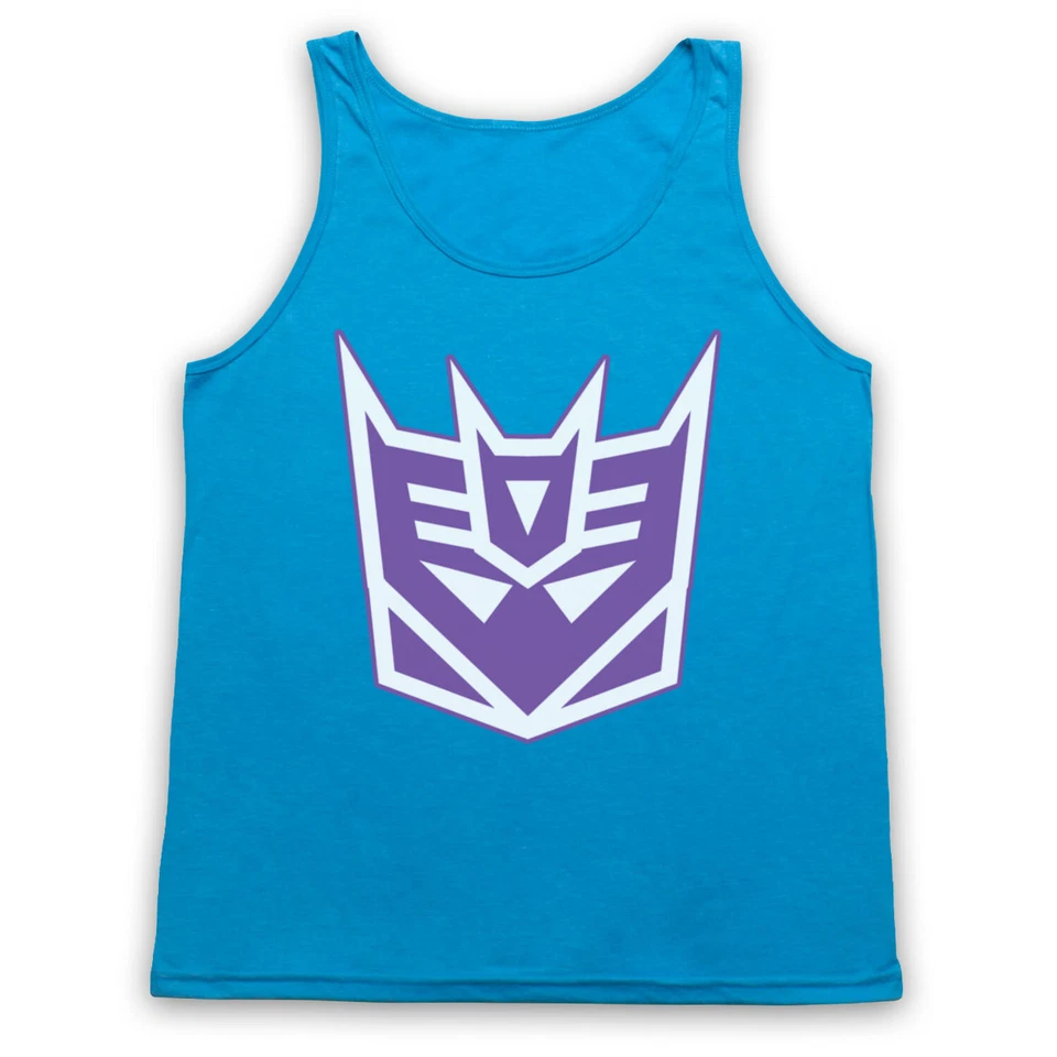 DECEPTICON UNOFFICIAL TRANSFORMERS LOGO CARTOON BAD GUY ADULTS VEST TANK TOP - Image 1 of 1