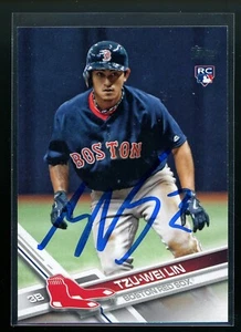 2017 Topps TZU WEI LIN Signed Card autograph auto RED SOX TAIWAN WORLD SERIES - Picture 1 of 1