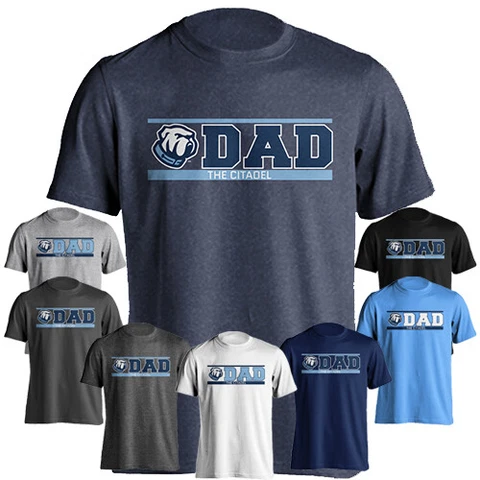 The Citadel Bulldogs Dad Tee Father Logo Short Sleeve T-Shirt Cover