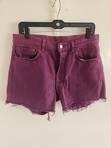 vintage levis cut-offs denim purple shorts button fly 501 cut off 70's 80's 33 w - Bild 1 von 12