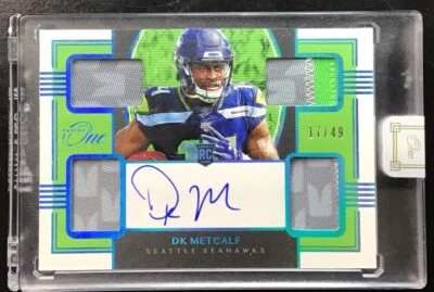 🔥DK METCALF 2019 Panini One RPA RC Rookie Steelers #’d 17/49 Quad Patch Auto SP - Image 1 of 2