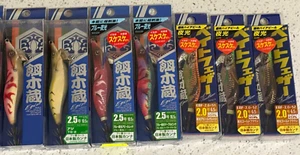 MajorCraft Egizo Squid Jigs x 7 of - 4 x 2.5 Egizo Squid Jigs / 3 x 2.0 EBF - Picture 1 of 4